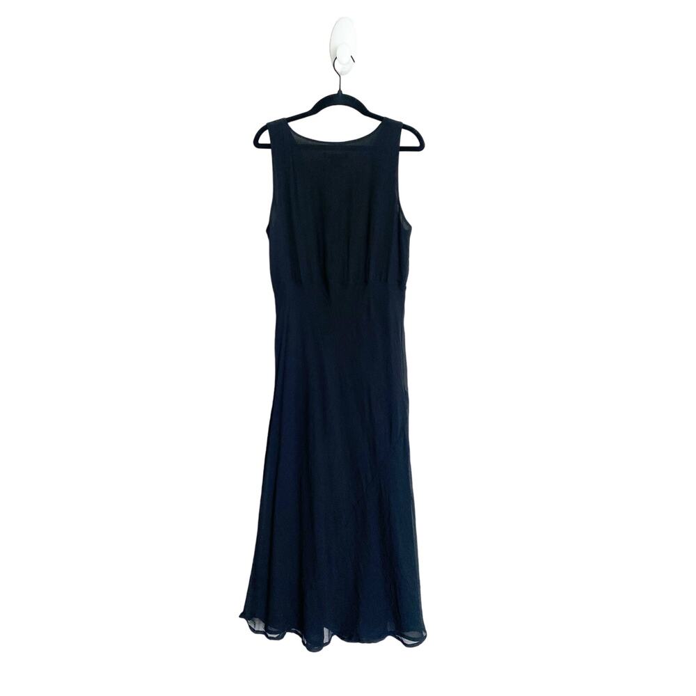 Vintage Karen Kane Silk Black Midi Dress Whimsigoth, Fairy, Witchy M 100% Silk - Picture 6 of 8